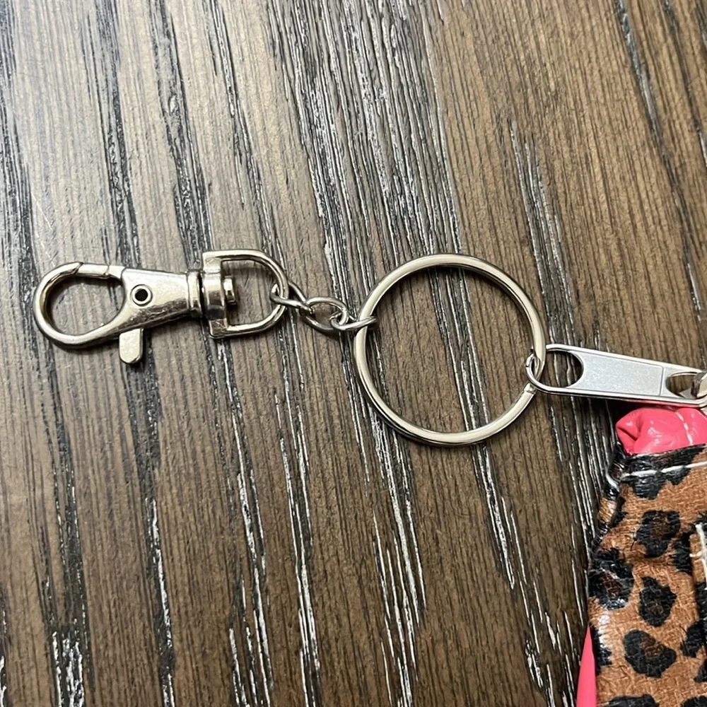Cheetah leopard print H monogram credit card holder coin wallet bag